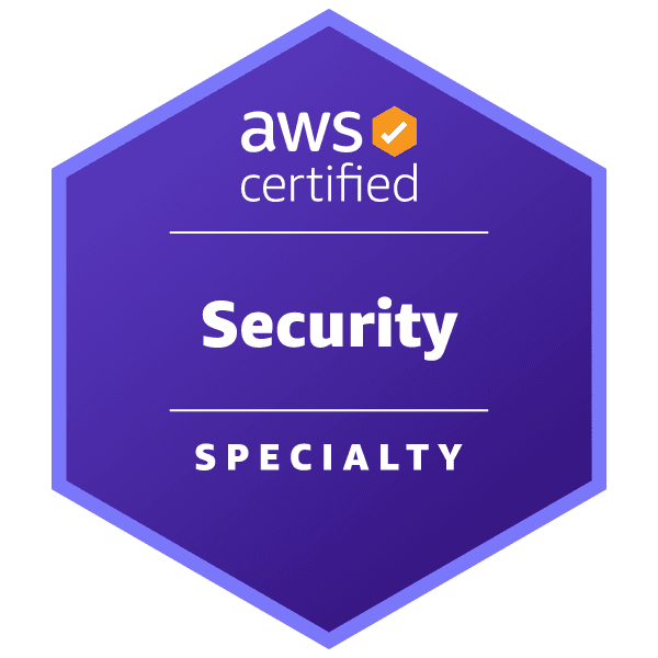 Badge officiel AWS Security émis par Amazon Web Services